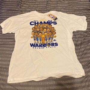 GOLDEN STATE WARRIORS 2017 Championship caricature tee shirt white